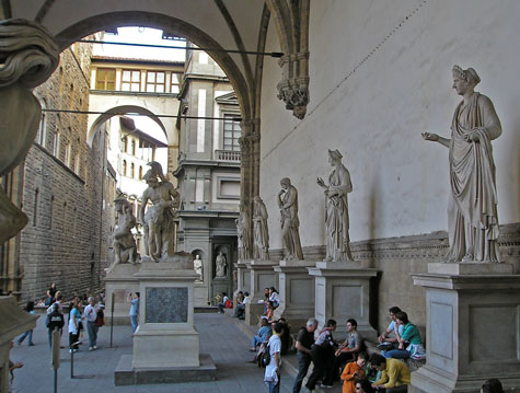 Loggia dei Lanzi in Florence Italy